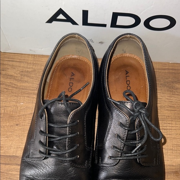 Aldo Men\'s Classic Black Leather Oxfords main image 7